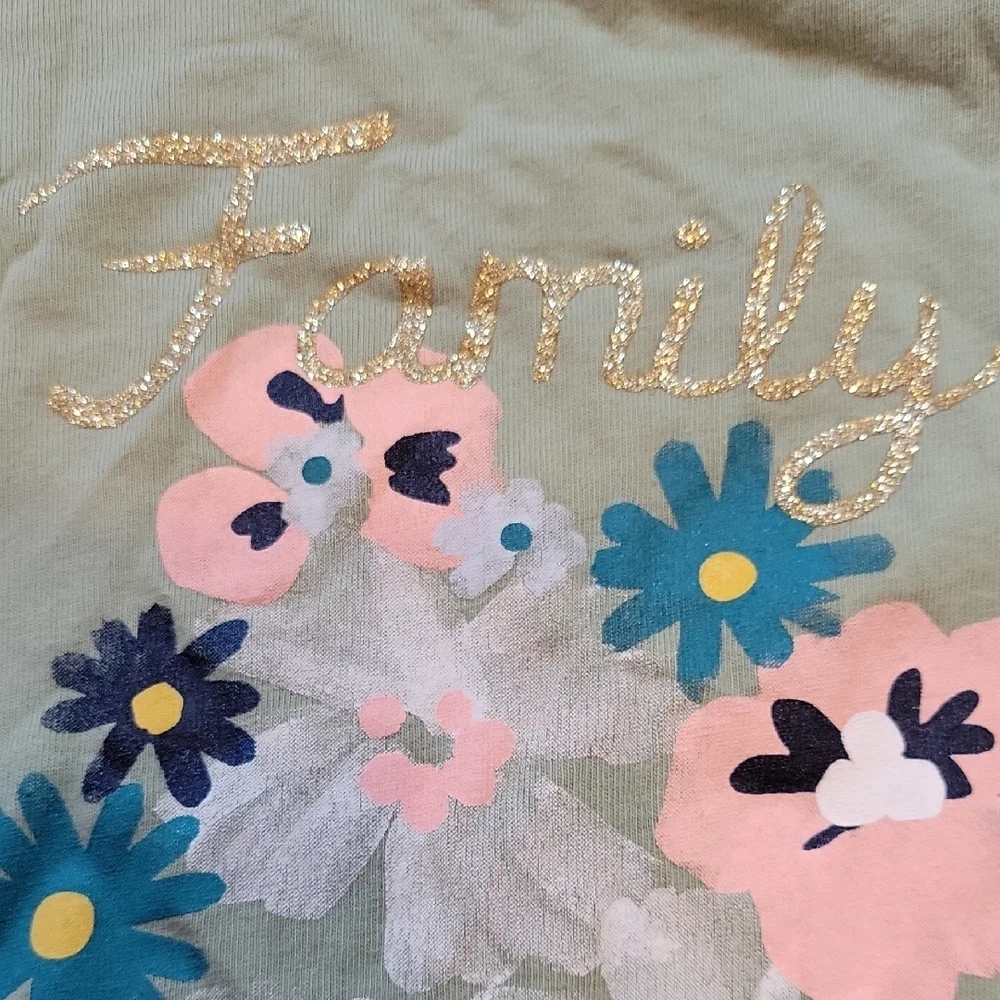 Carter's Olive Long Sleeve Tee with Floral Print SIZE 3T